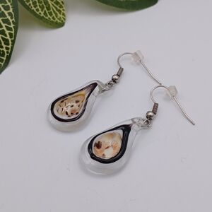 Teardrop Art Glass Earrings